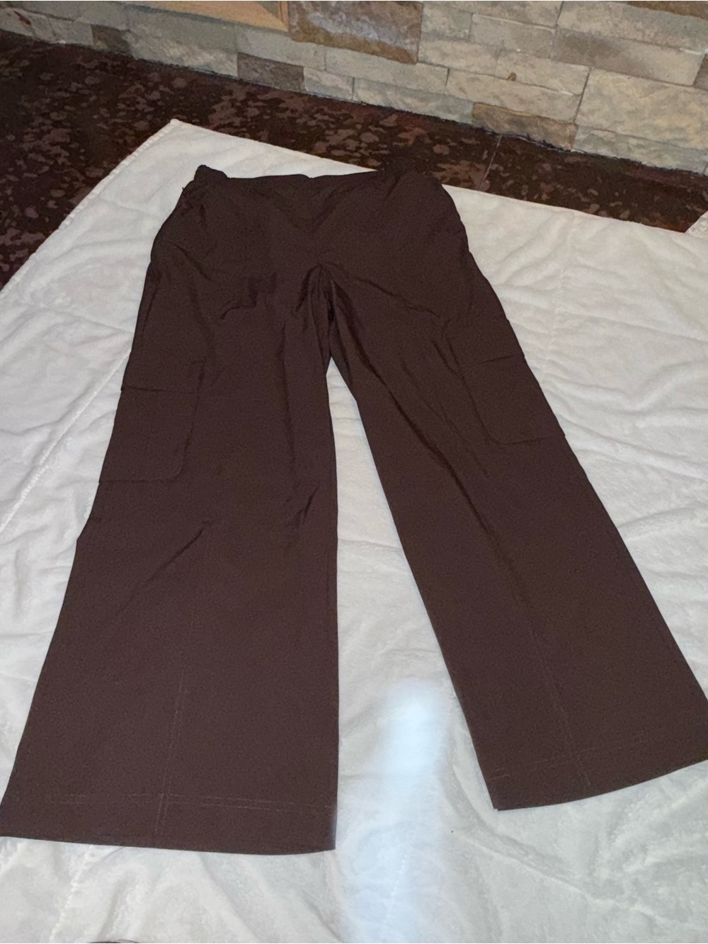 Fabletics Wide-Leg Cargo Pants in Brown